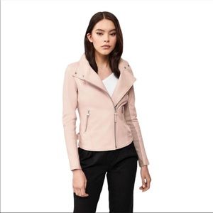 Mackage sandy pink lambskin Moto style jacket size SP